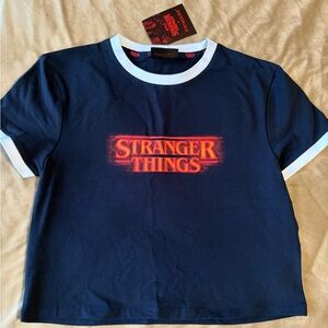 Stranger Thing Ringer Tee with White Trim - M- NWT
